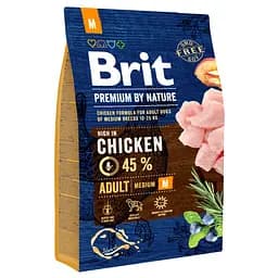 Сухий корм для собак середніх порід Brit Premium Dog Adult М з куркою 3 кг