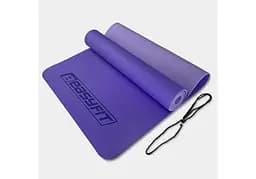 Коврик для йоги и фитнеса EasyFit TPE+TC 6 мм двухслойный сиреневый (EF-1924-VV)