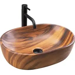 Умивальник Rea Amelia wood matt накладний REA-U5060, Коричневий