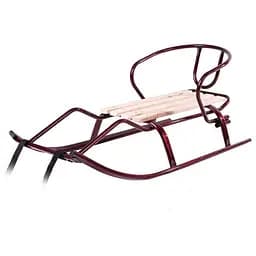 Санки "Спорт Ф1" бордовые + спинка 7290 (2000904726356)(SN)