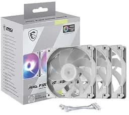 Комплект вентиляторів MSI MAG F120 ARGB White (MAG F120 ARGB WHITE-3RW) - мініатюра 4