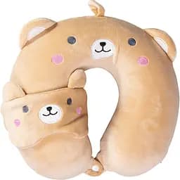 Дорожный набор 2 в 1 Bear подушка для шеи и маска для сна HP-56-9BR