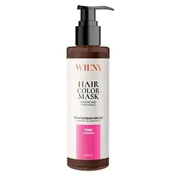 Тонувальна маска для волосся з кератином і пантенолом WIL'NA Hair Color Mask Рожевий 250 мл - мініатюра 1