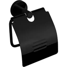 Держатель туалетной бумаги с крышкой VBI Uranus black VBI-040413BL Черный матовый
