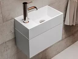 Умивальник Miraggio COPPER 400 (0000162) Miramarble, Глянцевий, Накладний, Білий - мініатюра 7