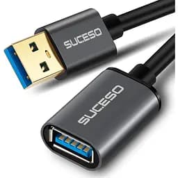 Подовжувальний кабель SUCESO USB 3.0 2M USB 3.0 Тип A Чоловічий та Жіночий 5 Гбіт/с Синхронізація даних USB Подовжувач Шнур