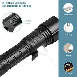 Ручний ліхтар BL-717B-P99 zoom + Type-C + Power bank + 26650 (3хААА) 5 режимів - мініатюра 7