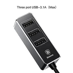 Автомобільний зарядний пристрій Baseus Enjoy Together 4-in-1 Black CCTON-01 - мініатюра 4