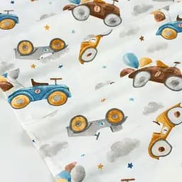 Пелюшки фланелеві Cosas Racing Cars 100x120 см, бірюзові - мініатюра 6