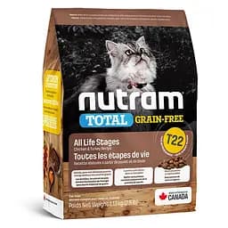 Корм холістик Nutram Total GF Turkey & Chiken Cat 1.13 кг з індичкою та куркою для дорослих кішок