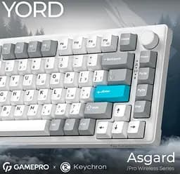 Клавиатура игровая механическая GamePro MK-266-WH Asgard Yord Keychron Super Red Switch Bluetooth 5.2/2.4 ГГц/USB White - мініатюра 4