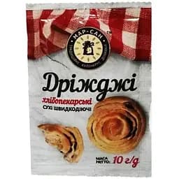 Дрожжи Мар-Сан хлебопекарные быстродействующие сухие 10 г (905290)