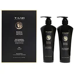 Подарочный набор T-LAB Professional Royal Detox Duo Shampoo and Duo Treatment Set: шампунь 300 мл + кондиционер 300 мл (67167)