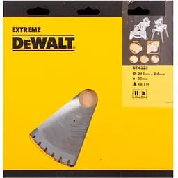 Диск пиляльний DeWalt Extreme Workshop 216 х 30 мм 48 зубів (DT4320)