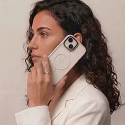 Чехол для Apple iPhone 14, Uniq MagCase, розовый, противоударный, панель-накладка с MagSafe, ударопрочный TPU+PC, с магнитом MagSafe, поддержка полноценной беспроводной зарядки, ArmorStandart (ARM75291) - мініатюра 5
