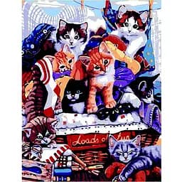 Картина за номерами ZiBi Art Line Котики-муркотики 40х50 см (ZB.64233)