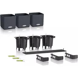 Комплект вазонів з кріпленням Lechuza Green Wall Home Kit Color 48х6х14 см сірий (13399) - мініатюра 2