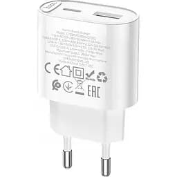 Мережевий зарядний пристрій Hoco C109A Single USB-A 10.5W White (784810) [122580] - мініатюра 3