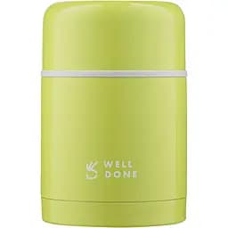 Пищевой термос Well Done с медным покрытием салатовый 600 мл (WD-7016G)