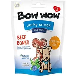 Лакомство для собак Bow wow снеки из говядины в виде косточки 15 шт.