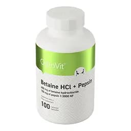 Амінокислота OstroVit Betaine HCl + Pepsin 100 капсул - мініатюра 2