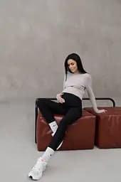 Лосіни щільні стрейчеві для вагітних демісезонні Alicante 2XL Lullababe Чорний - мініатюра 3