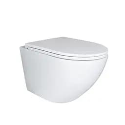 Унитаз подвесной Qtap Robin New безободковый с сиденьем Soft-close QT1333046EUQW, Белый