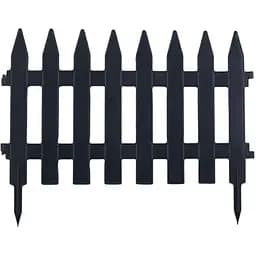 Паркан для газону ММ-Пласт 46х36 см 10 шт. антрацит (000028415)