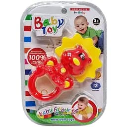 Детская погремушка Bambi 536-007 на планшете Лев красное