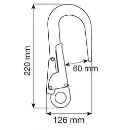 Карабін Camp Hook 60 mm Silver (1060-984) - мініатюра 2