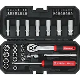 Набір інструментів Wurth Red Stripe з тріскачкою 1/4IN 40 шт. (5763114040)