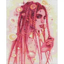 Алмазна мозаїка Ideyka Дивовижна незнайомка ©lesya_nedzelska_art AMO7495 40х50 см