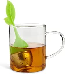 Заварник ситечко для заваривания для чая силиконовый в форме листочка Салатовый 88269