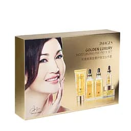 Подарочный набор для женщин косметики Images Golden Luxury Moisturizing с золотом, 5 продуктов