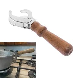 Тримач знімна ручка для сковороди та котла чапельник із нержавіючої сталі з дерев'яною ручкою, Kitchette 86346 - мініатюра 2