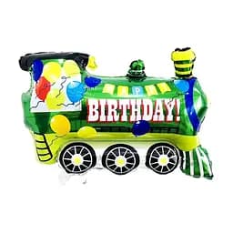Шар воздушный фольгированный (60 см) Поезд зеленый