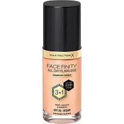 Тональна основа Max Factor Facefinity All Day Flawless 3 in 1 New відтінок N45 (Warm Almond) 30 мл