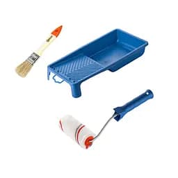 Валик "Мультиколор" 100х30 мм з ручкою, ванночка і пензлик "Стандарт" Polax (770-229)