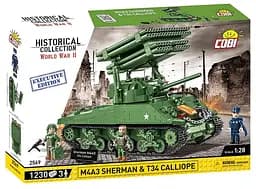 Конструктор COBI танк 1:28 M4A3 SHERMAN T34 CALLIOPE 2569