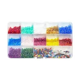 Набор бисера для создания украшений Bambi 037-49 в боксе, леска в комплекте