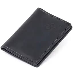 Візитниця з обкладинкою для ID-паспорта з натуральної шкіри Grande Pelle 11290 чорна - мініатюра 8