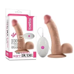 Вібратор на присоску 8.8 THE ULTRA SOFT DUDE VIBRATING Love Toy 66-LV1094 92538