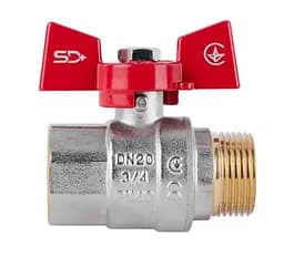 Кран кульовий Thermo Alliance Standart 3/4" ВЗ прямий, PN40, метелик SD607NW20PN40 - мініатюра 2