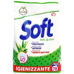 Універсальний пральний порошок з активним киснем biochimica Soft Linfa di Aloe 78 прань 3.9 кг