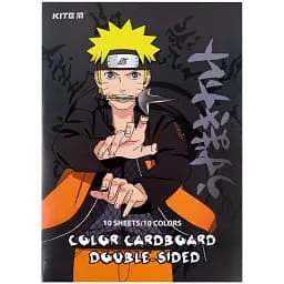 Картон цветной Kite Naruto двухсторонний А4 10 листов (NR24-255)