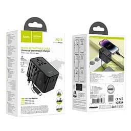 Мережевий зарядний пристрій Hoco AC18 2 USB/ Type-C PD 35W чорний - мініатюра 9
