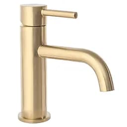 Смеситель для умывальника Rea Lungo низкий brushed gold REA-B4527 Золотой