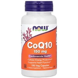 Коэнзим Now Foods CoQ10, 150 мг 100 веган капсул (NOW-03218)