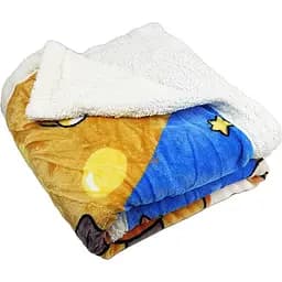 Плед-ковдра дитяча HomeBrand велюр Космонавти 110х140 см (45672)