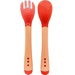 Набор детских столовых приборов Mega Zayka Хамелеон ложка и вилка MGZ-0104 (Orange)